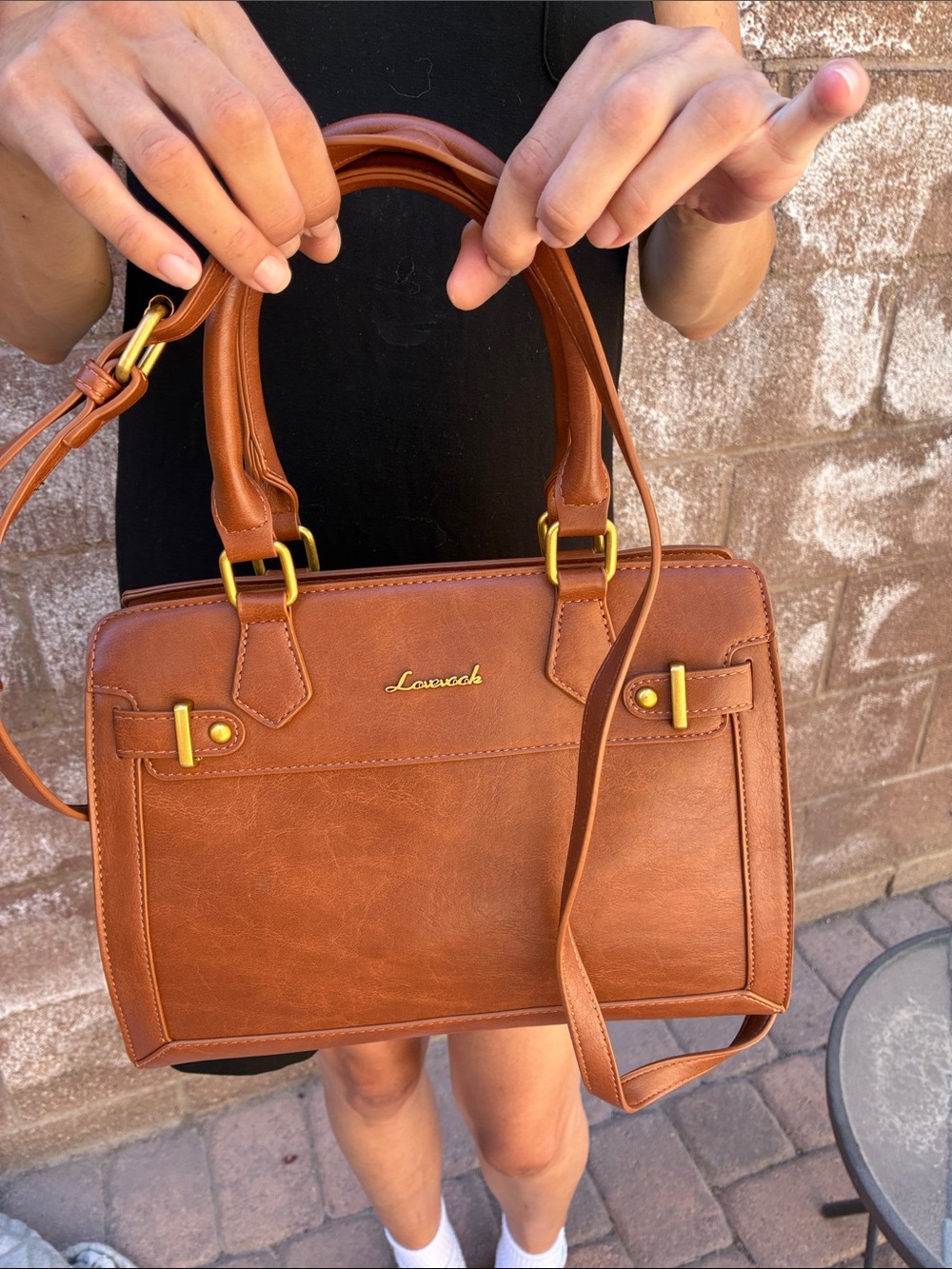 Lovevook Brown Leather Women's Bag